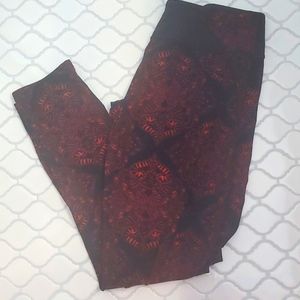 Cozy orange leggings mid rise